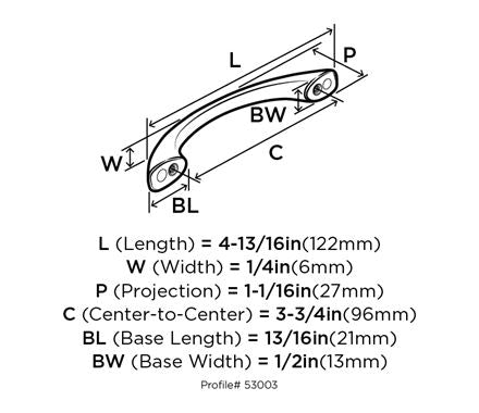 Amerock Vaile Polished Chrome Pull