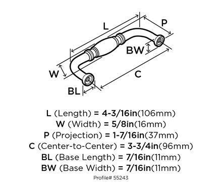 Amerock Granby Satin Nickel Pull
