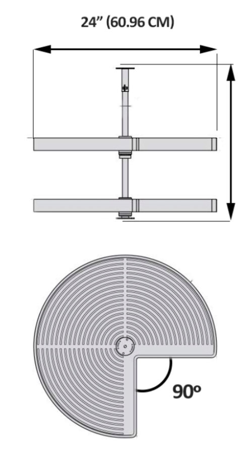 Kidney Shaped Metallic Wire Lazy Susan