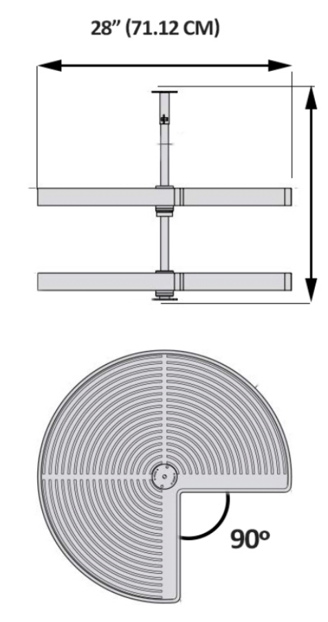 Kidney Shaped Metallic Wire Lazy Susan