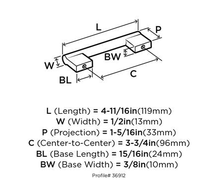 Amerock Versa Polished Chrome Pull