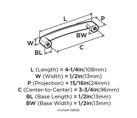 Amerock Rift Polished Chrome Pull