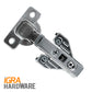 KIT: 110° Full Overlay Clip Hinge With Steel Face Frame Mounting Plate