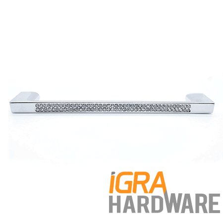 Chrome and Crystal Cabinet Pull